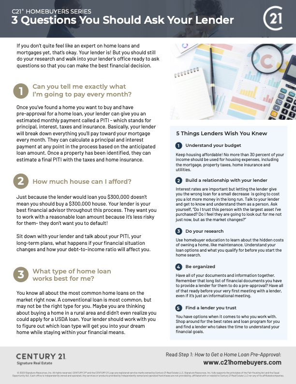 3 Questions You Should Ask Your Lender